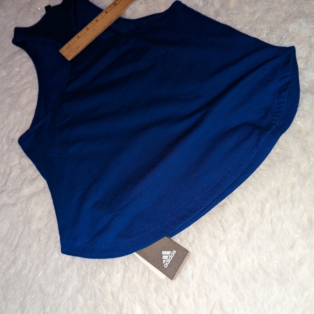 Nwts ADIDAS Women's Amer AAC Tank1 multi sport team royal blue sleeveless top - Picture 12 of 15